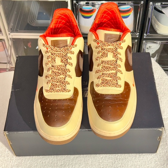 Nike Air Force 1 \'07 in the Light British Tan/Cacao Wow HQ3447-222. Original Box main image 3